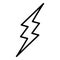 Lightning zigzag icon, outline style