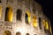 Lights of Colosseum at Night. Rome, Italy