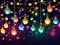 Lights creative lights hanging bokeh background