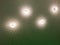 Lights on green ceiling