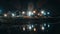 lights of the Penza city embankment at night