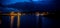 Lights, ships and boats in a Castletownbere harbor at night