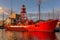 Lightship ` Texel` at the former shipyard Willemsoord in the port of Den Helder