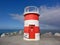 Lighttower and harbor entrance in Nazare, Centro - Portugal