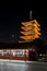 Lightup to Japan Pagoda in Sensoji Temple.