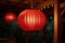 Lightweight Red chinese paper lantern. Generate Ai