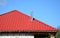 Lightweight Red Metal Roof Tiles Roofing Construction with Steel Chimney