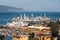 LIGURIA, ITALY - july 5, 2019: La Spezia Harbor, Ligurian Coast, port with warships. Naval Forces