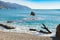 Ligurian coast mediterranean panorama