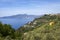 Ligurian coastline panorama, springtime. Color image