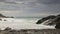 Ligurian sea coast in a storm, Italy