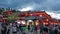 Lijiang old town in the evening with crowd tourist.