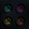 Like 100k dark badge color set icon. Simple thin line, outline vector of web icons for ui and ux, website or mobile application