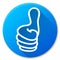 Like blue circle icon design