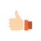 Like, Business, Finger, Hand, Solution, Thumbs  Flat Color Icon. Vector icon banner Template