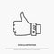 Like, Business, Finger, Hand, Solution, Thumbs Line Icon Vector