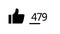 Like button with counting number,Animation of Social Network Counter,thumbs up and number of votes that is rapidly changing.proces