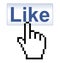 Like Button and pixelated Hand Cursor