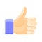 A like button for social networking services, internet forums, news websites and blogs. Icon of thumbs up hand gesture