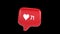 Like counter on red bubble. Social media concept, inflating balloon with likes symbol.