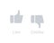 Like and Dislike Flat Icon Vector for Channel. Thumb Up and Down Symbol Illustration