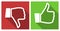 Like dislike flat vector icon