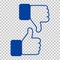 Like and Dislike Icon. Thumbs Up and Thumb Down, Hand or Finger Illustration on Transparent Background. Symbol of