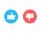 Like and dislike icons collection set. Thumbs up and thumbs down. Modern graphic elements for web banners, web sites