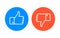 Like and dislike icons set.