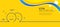 Like and dislike line icon. Smile sign. Minimal line yellow banner. Vector