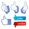 Like facebook symbol