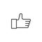 Like feedback gesture outline icon