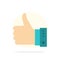 Like, Finger, Gesture, Hand, Thumbs, Up, Yes Abstract Circle Background Flat color Icon