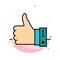 Like, Finger, Gesture, Hand, Thumbs, Up, Yes Abstract Flat Color Icon Template