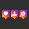 Like follower comment icons.
