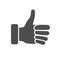 Like gesture solid icon, hand gestures concept, thumb up sign on white background, Approval and like sign in glyph style