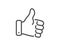 Like hand line icon. Thumbs up finger sign. Vector