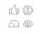 Like hand line icon. Thumbs up finger sign. Vector