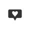 Like and heart icon isolated. Counter Notification Icon. Follower Insta