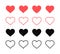 Like and Heart icon. Live stream video, chat, likes. Social nets like red heart web buttons isolated on white background. Vector