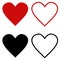 Like heart symbol icon. Live webcast webinar, chat. Vector social network, red graceful heart web button