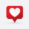 Like Icon, Counter Notification Icon, Heart Icon, Social Media