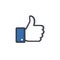 Like icon. Thumbs up icon. Vector illustration