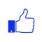 Like icon vector. Thumbs up icon in flat style. Thumb up symbol for social media, web, mobile app.vector illustration
