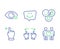 Like, Move gesture and Touchscreen gesture icons set. Smile chat, Myopia and Friends couple signs. Vector