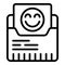 Like online letter icon outline vector. Positive help