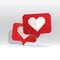 Like Polygon Icon, Counter Notification Icon, Heart Icon, Social Media