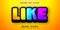 Like text, shiny colorful editable text effect