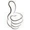 Like thumb up character approve like, vector thumb up comic cartoon style