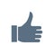 Like, thumb up colored icon. Approve gesture, best symbol